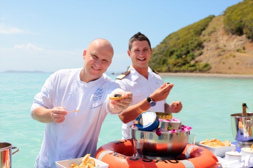 Champagne and Caviar Splash