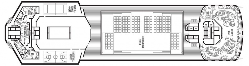 Планы палуб Statendam: Палуба 12 Sports