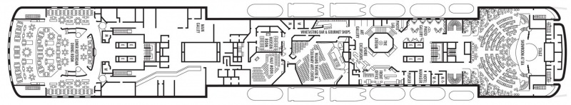 Планы палуб Statendam: Палуба 7 Promenade