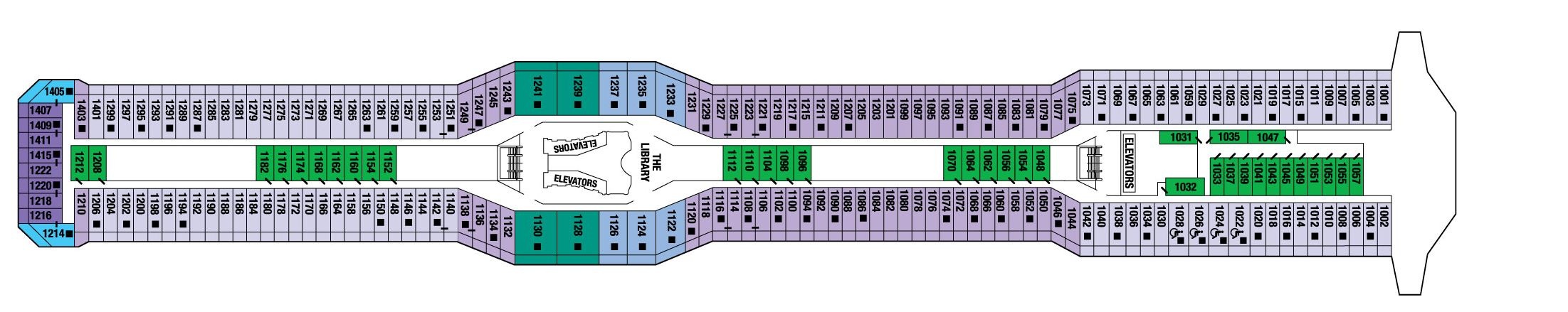 Планы палуб Celebrity Reflection: Палуба 10