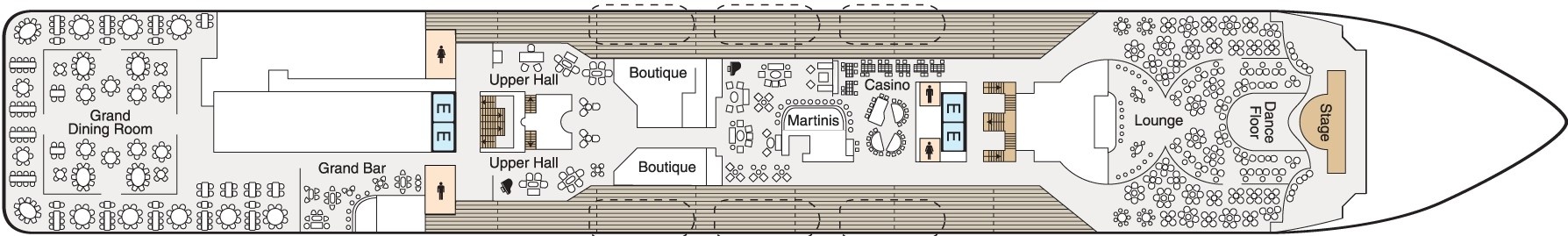 Планы палуб Regatta: Палуба 5