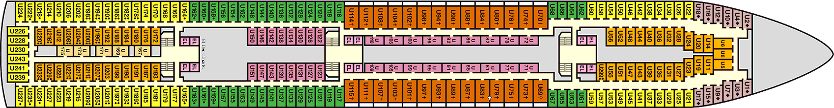 Планы палуб Carnival Elation: Палуба 6 Upper