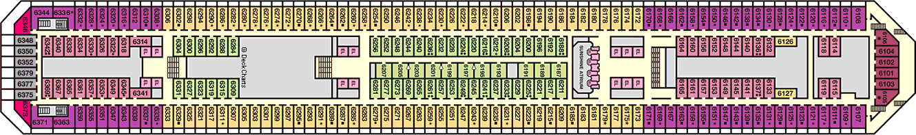 Планы палуб Carnival Sunshine: Палуба  6