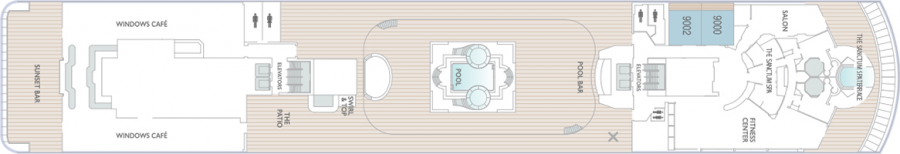 Планы палуб Azamara Journey: Палуба 9