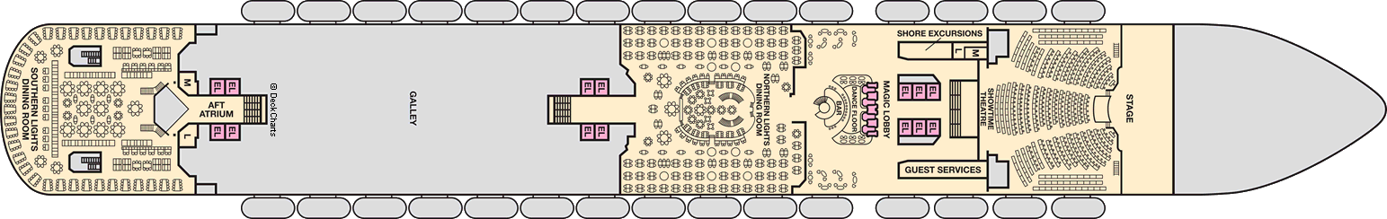 Планы палуб Carnival Magic: Палуба 3 Lobby