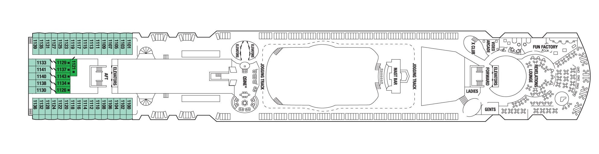 Планы палуб Celebrity Summit: Палуба 11