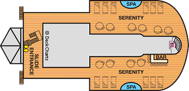 Планы палуб Carnival Breeze: Палуба 15 Serenity