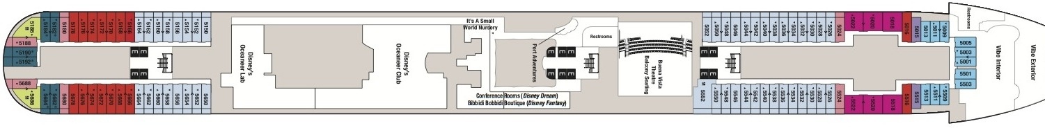 Планы палуб Disney Fantasy: Палуба 5