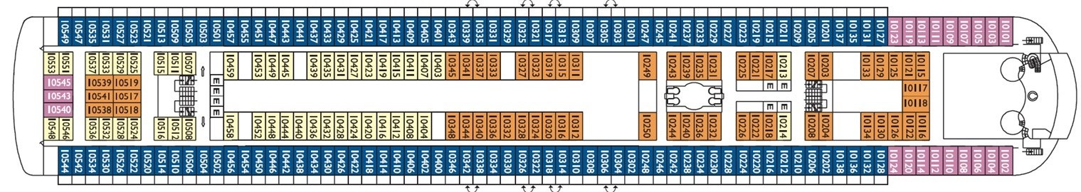 Планы палуб Costa Victoria: Палуба 10 - Norma