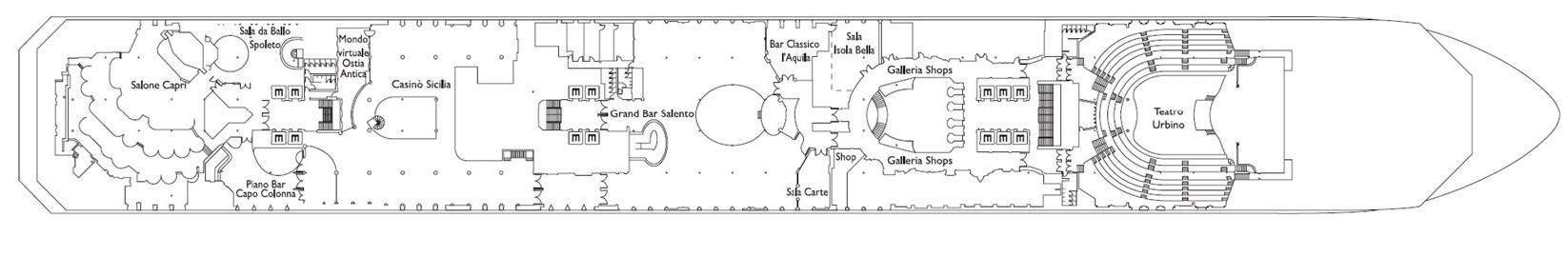 Планы палуб Costa Magica: Палуба 5 Leonardo