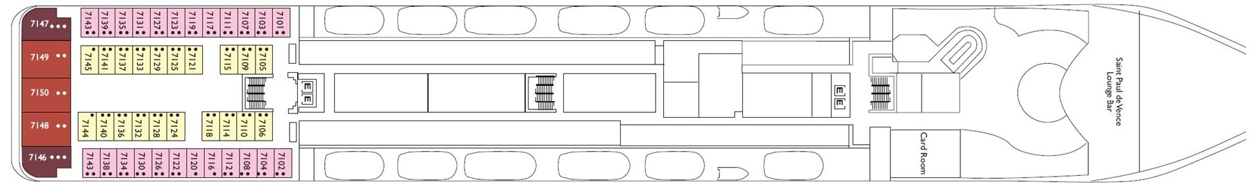 Планы палуб Costa NeoRiviera: Deck 7 Provence