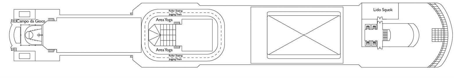 Планы палуб Costa Luminosa: Палуба 11 Turchese