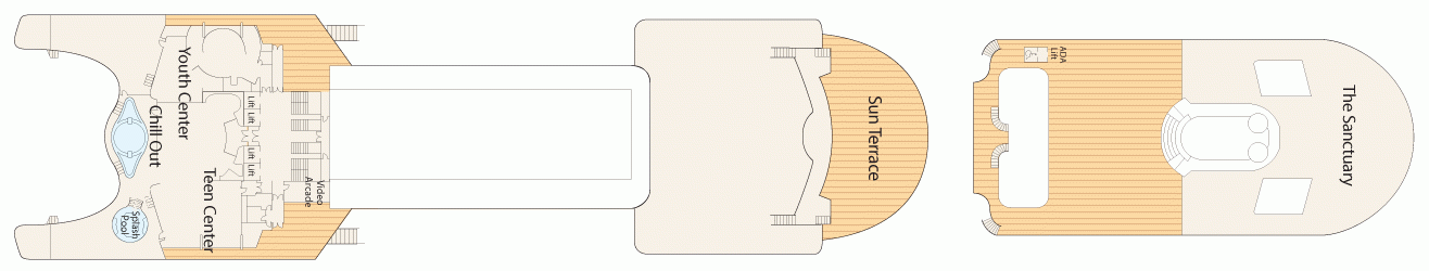 Планы палуб Crown Princess: Палуба 17