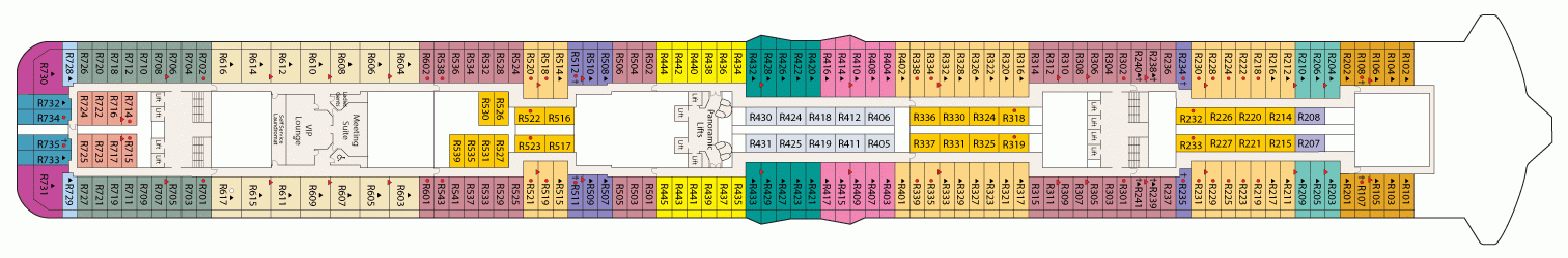 Планы палуб Majestic Princess: Палуба 14