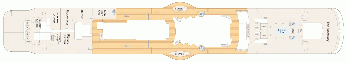 Планы палуб Royal Princess: Палуба 17