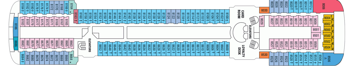 Планы палуб Empress of the Seas: Палуба 8