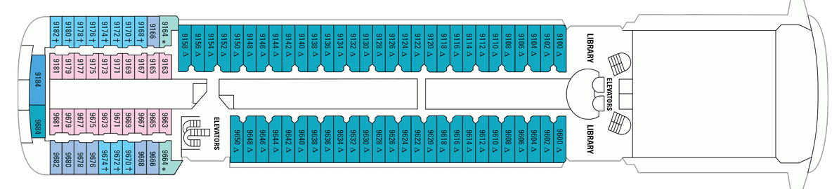 Планы палуб Empress of the Seas: Палуба 9