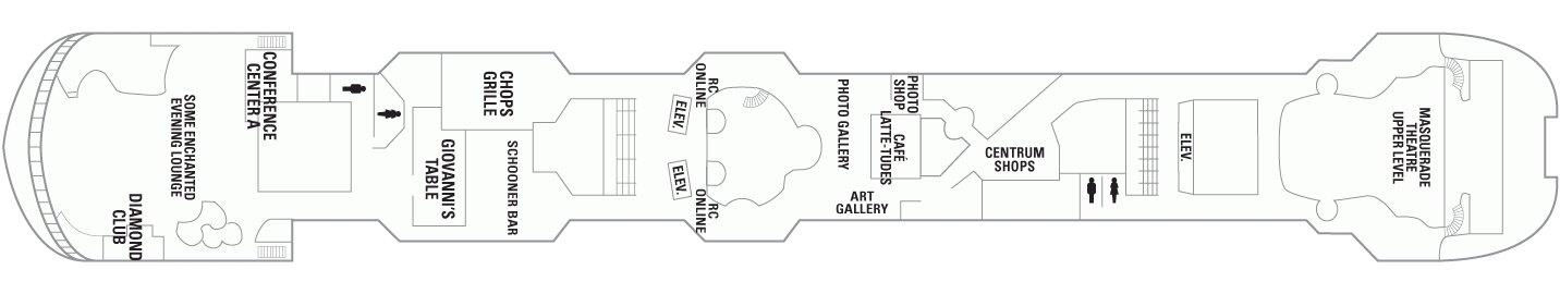 Планы палуб Vision Of The Seas: Палуба 6