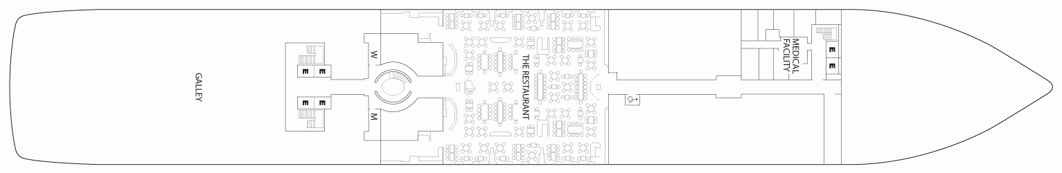Планы палуб Seabourn Encore: Палуба 4