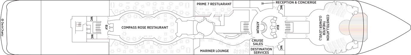 Планы палуб Seven Seas Mariner: Палуба 5