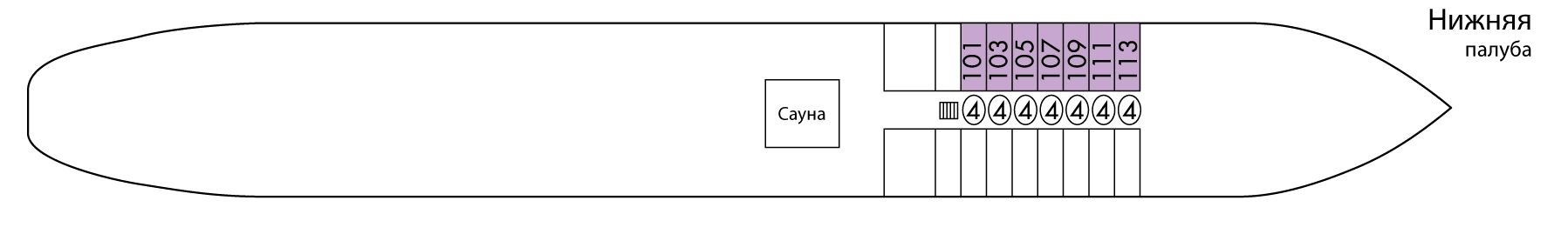 Планы палуб Константин Симонов: Нижняя палуба