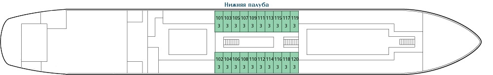 Планы палуб Михаил Булгаков: Нижняя палуба