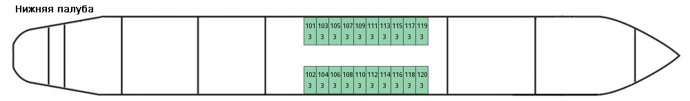 Планы палуб Николай Карамзин: Нижняя палуба
