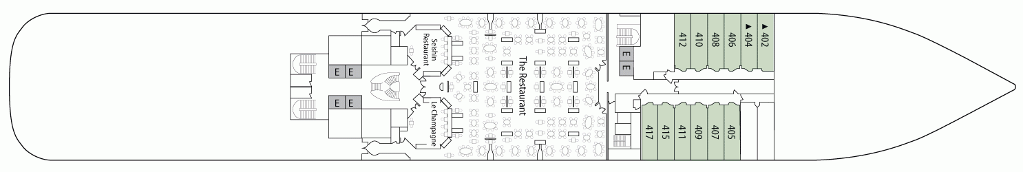 Планы палуб Silver Spirit: Палуба 4