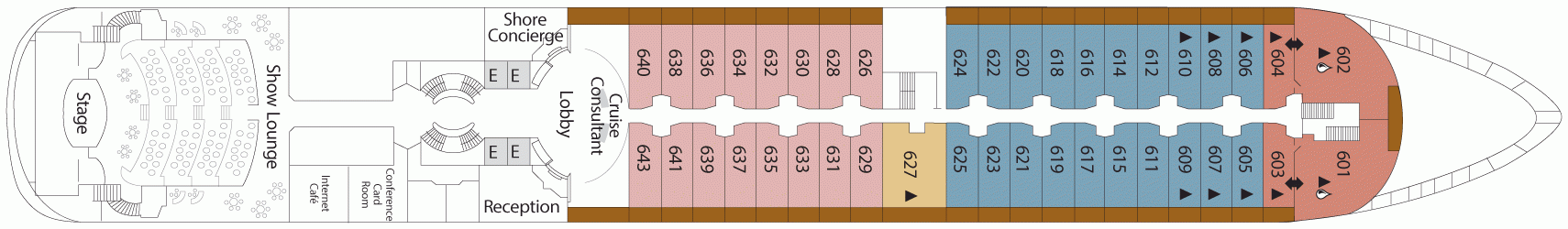 Планы палуб Silver Cloud Expedition: Палуба 6