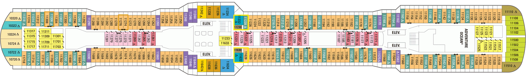 Планы палуб Quantum Of The Seas: Палуба 11