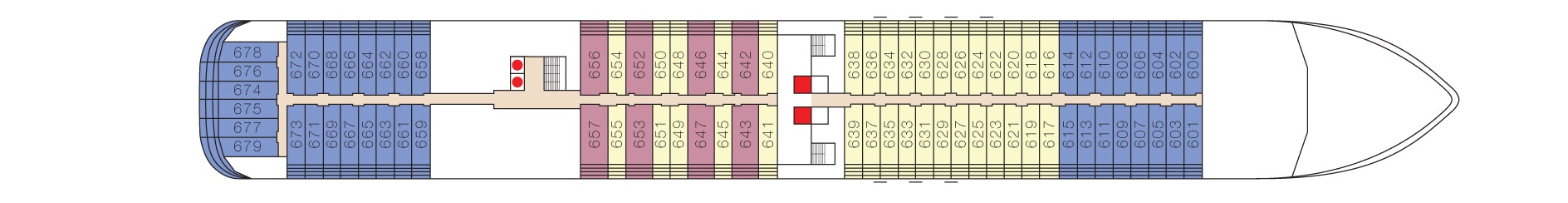 Планы палуб ms Europa 2: Палуба 6