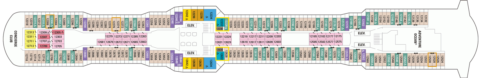 Планы палуб Quantum Of The Seas: Палуба 12