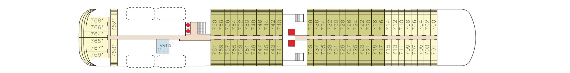 Планы палуб ms Europa 2: Палуба 7