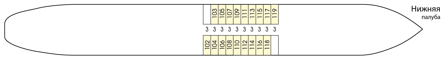 Планы палуб Виссарион Белинский: Нижняя палуба