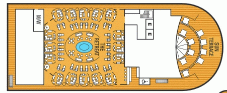 Планы палуб Seabourn Ovation: Палуба 12
