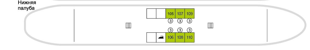 Планы палуб Александр Бенуа: Нижняя палуба