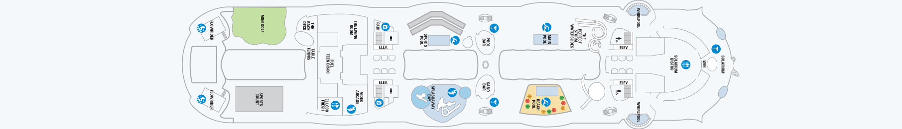 Планы палуб Symphony of the Seas: Палуба 15