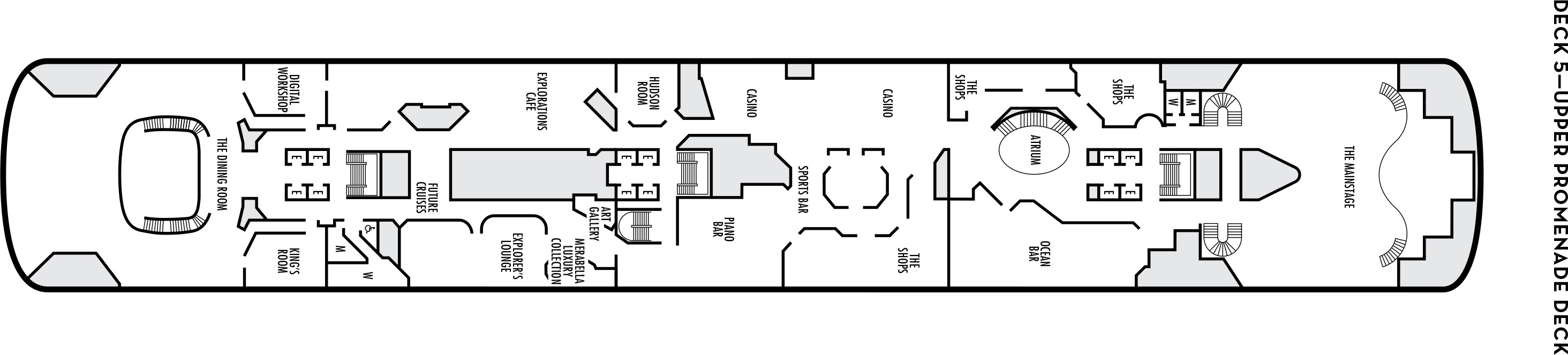 Планы палуб Amsterdam: Палуба 5 Upper Promenade