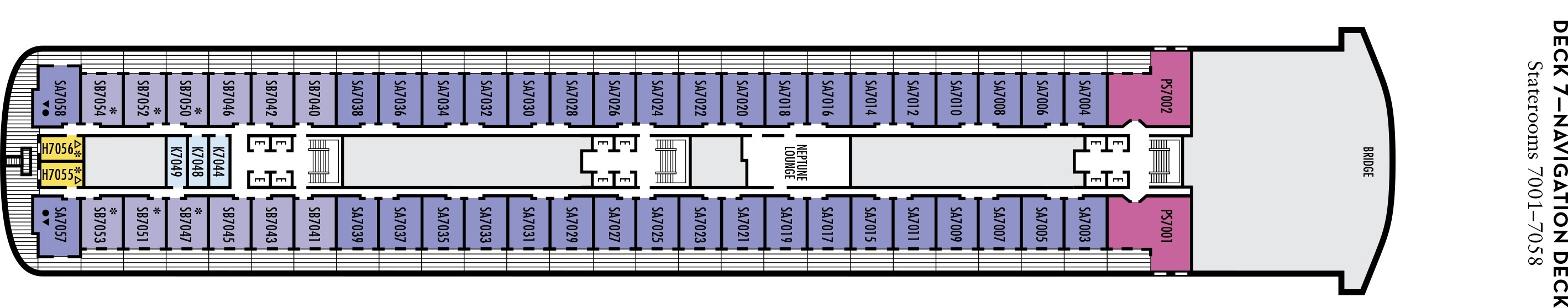 Планы палуб Amsterdam: Палуба 7 Navigation