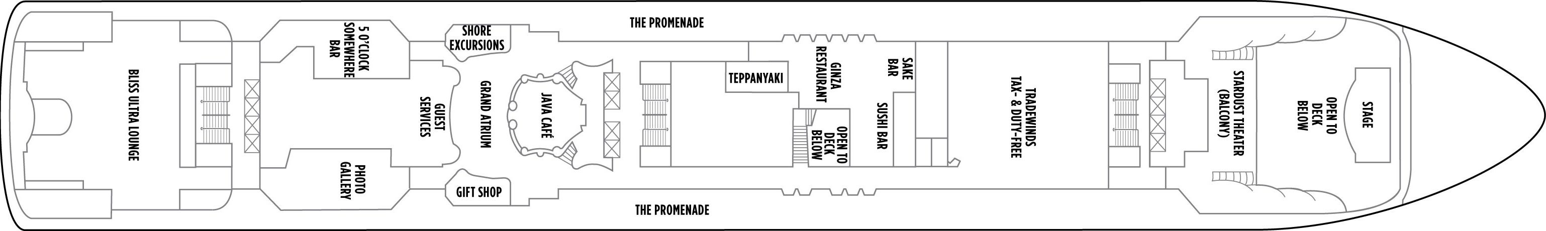 Планы палуб Norwegian Star: Палуба 7