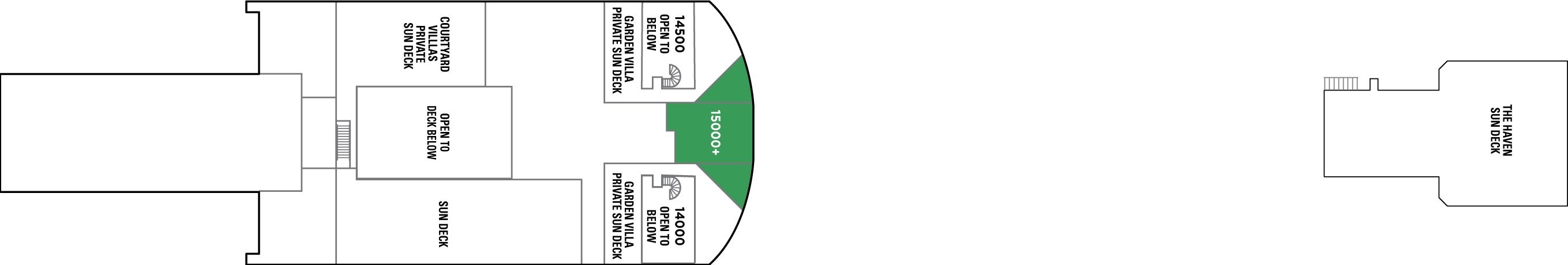 Планы палуб Norwegian Jade: Палуба 15