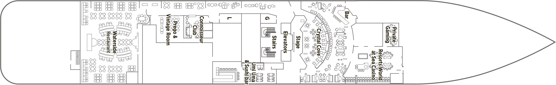 Планы палуб Crystal Endeavor: Палуба 4 - Crystal